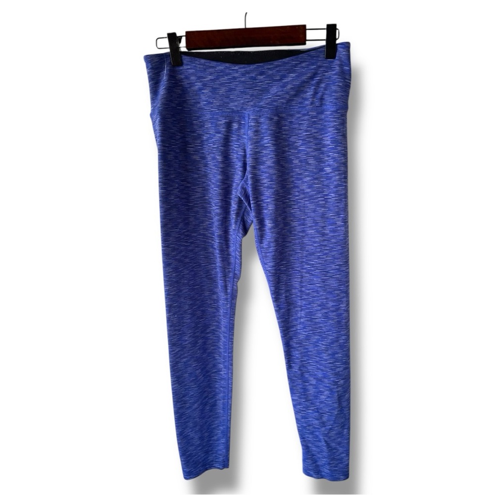 Tuff Athletics Yoga Leggings made in Canada SM Side zipped pocket Blue EUC